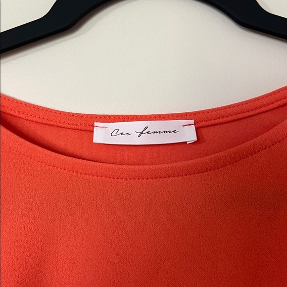 Ces Femme Bold Orange Midi Dress - Picture 2 of 5